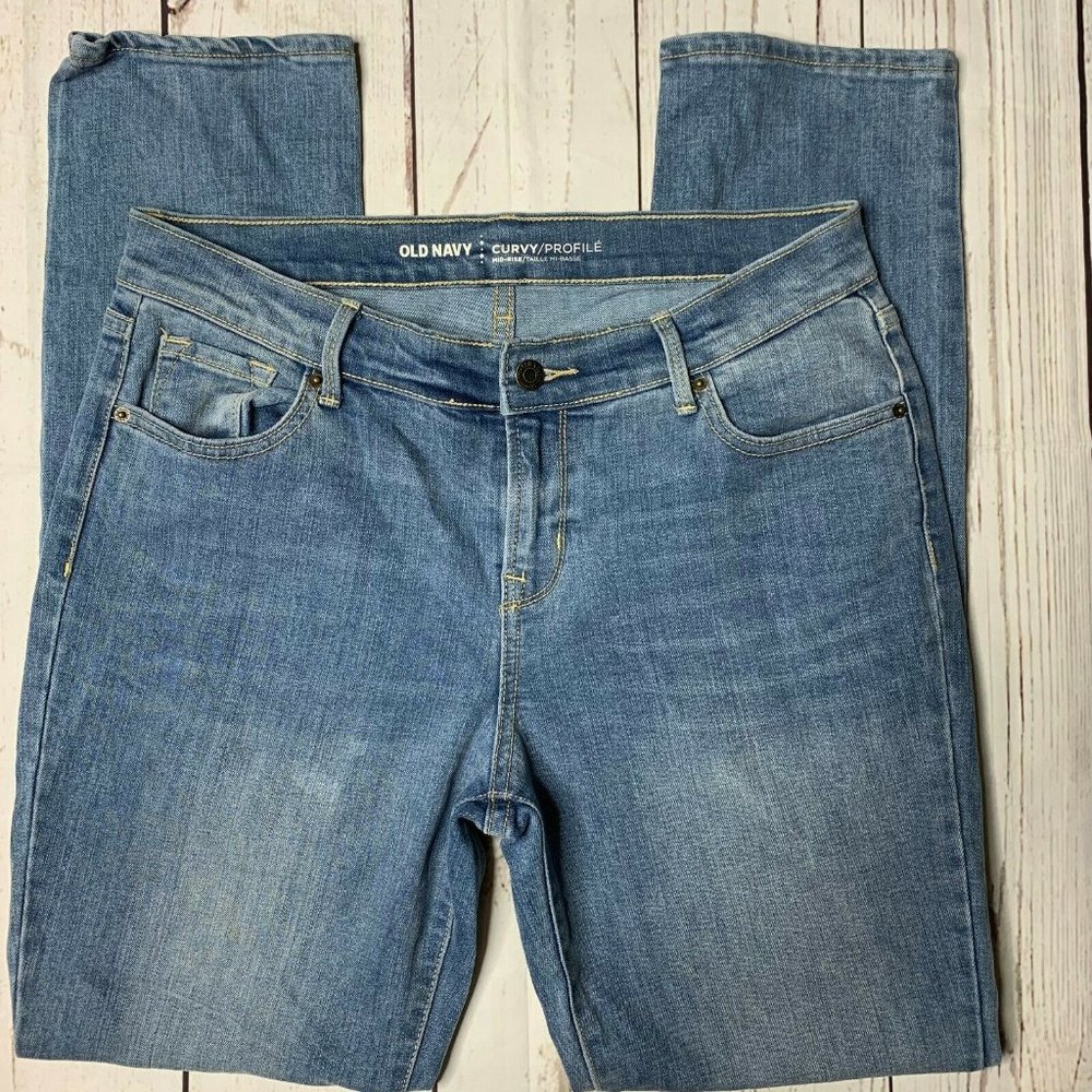 Old Navy Jeans Womens 6 Blue Curvy Mid Rise Denim